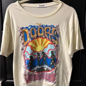 Daydreamer Cream Tee with Multicolor The Doors Print